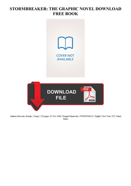 Download Stormbreaker: the Graphic Novel Free Ebook