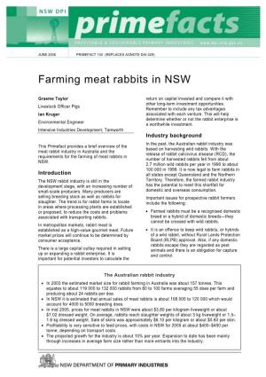 Farming Meat Rabbits in NSW