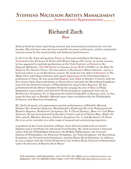 Richard Zuch Bass