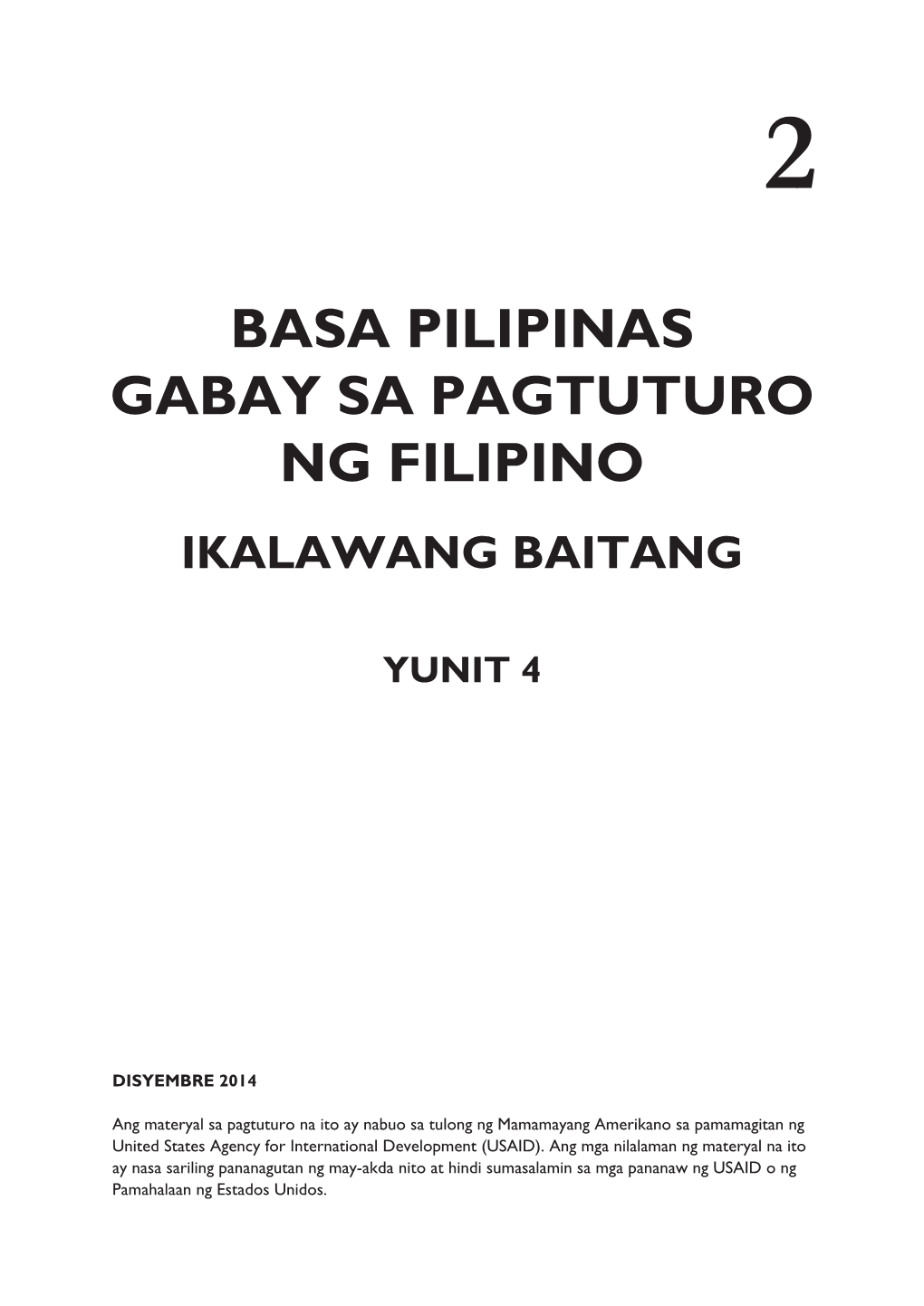 BASA PILIPINAS Gabay Sa Pagtuturo Ng Filipino IKALAWANG Baitang