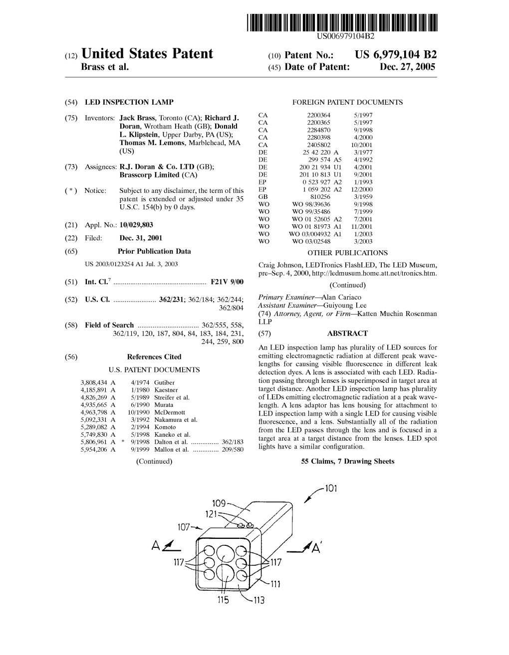 (12) United States Patent (10) Patent No.: US 6,979,104 B2 Brass Et Al