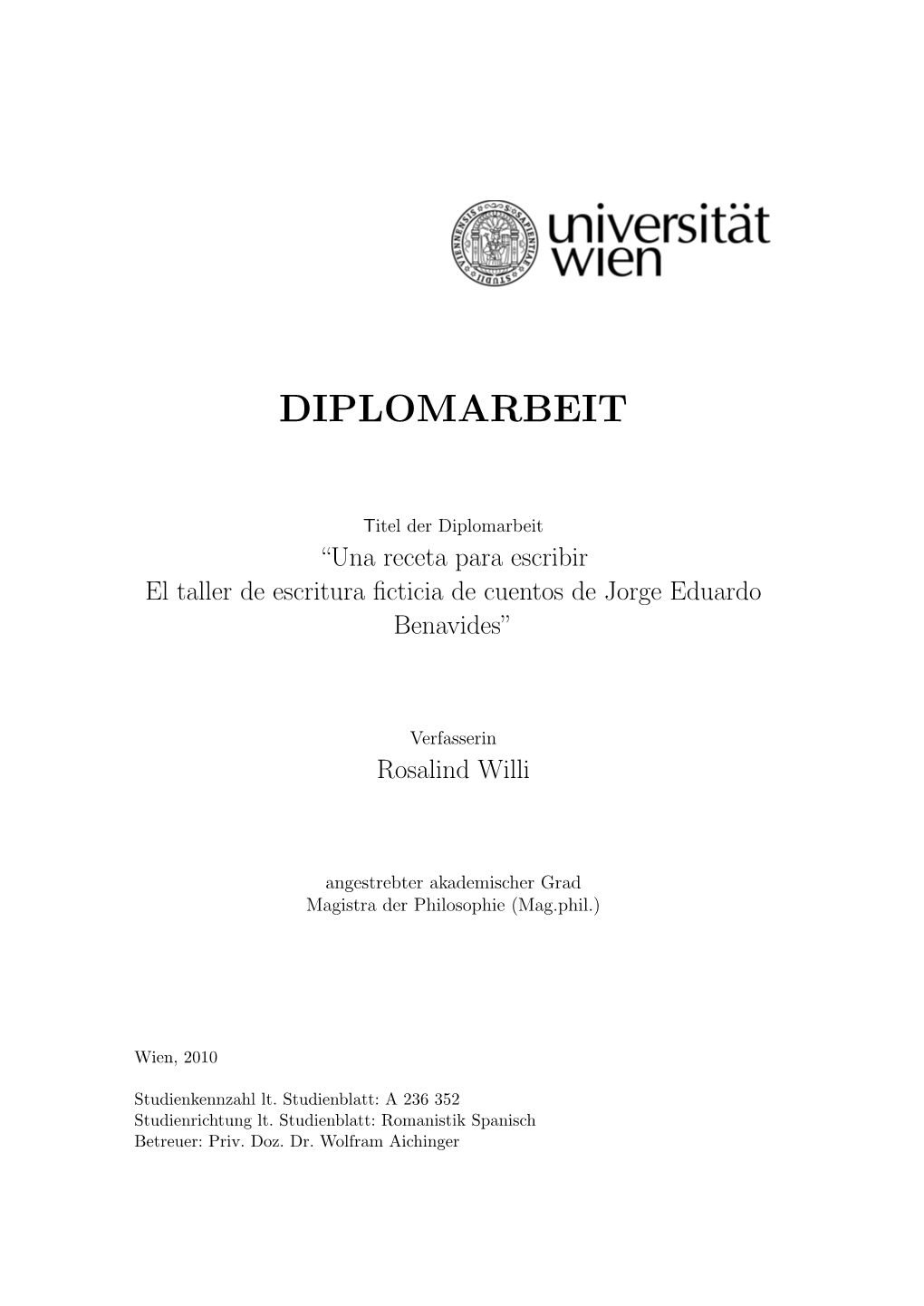 Diplomarbeit