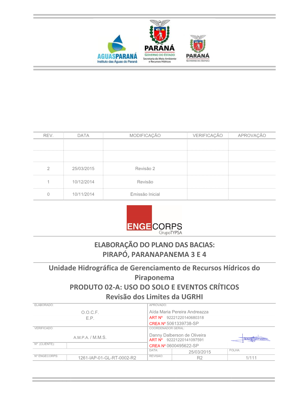 Elaboração Do Plano Das Bacias