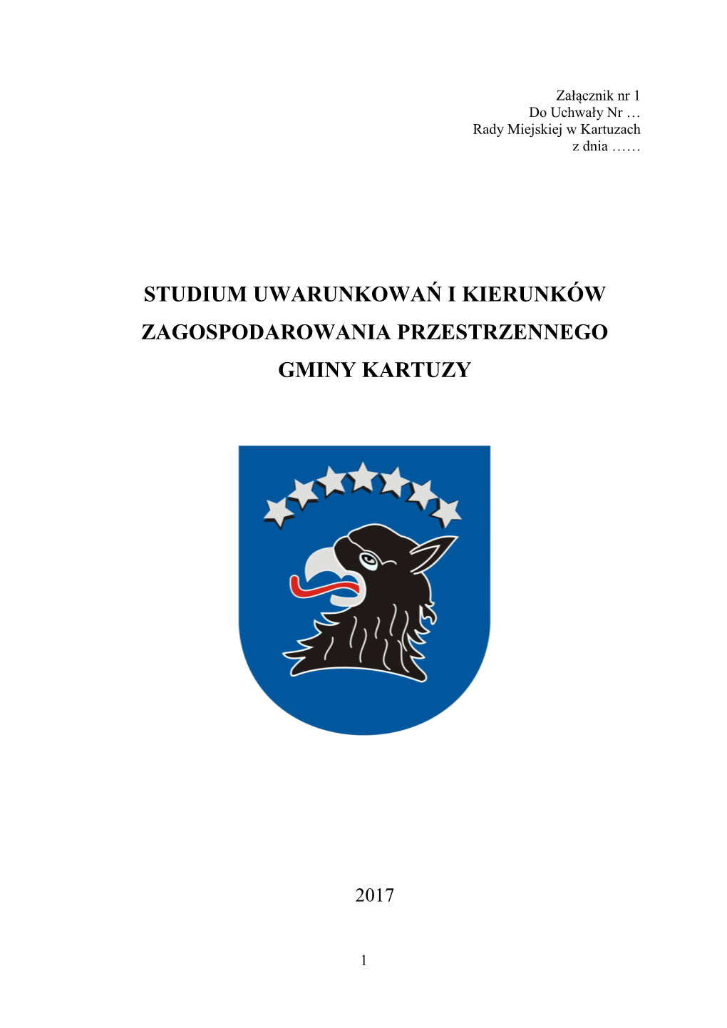 Studium Uwarunkowań I Kierunków Zagospodarowania Przestrzennego Gminy Kartuzy