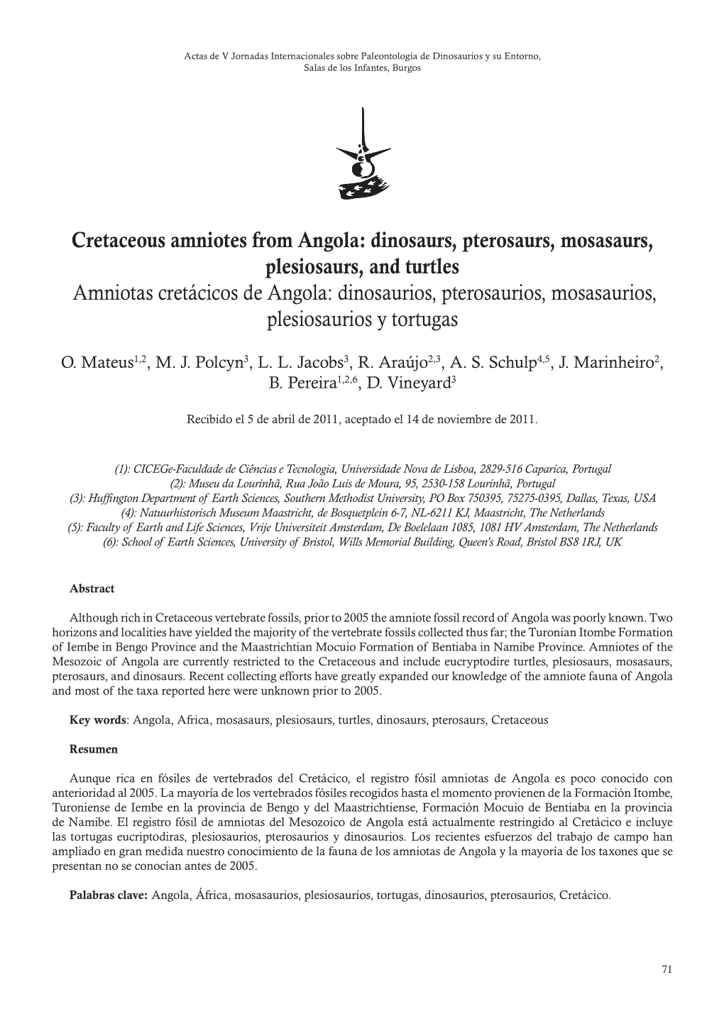 Cretaceous Amniotes from Angola