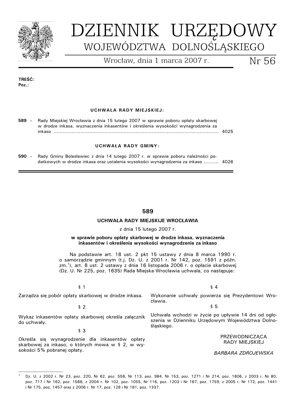 Województwa Dolnośląskiego Nr 56 – 4026 – Poz