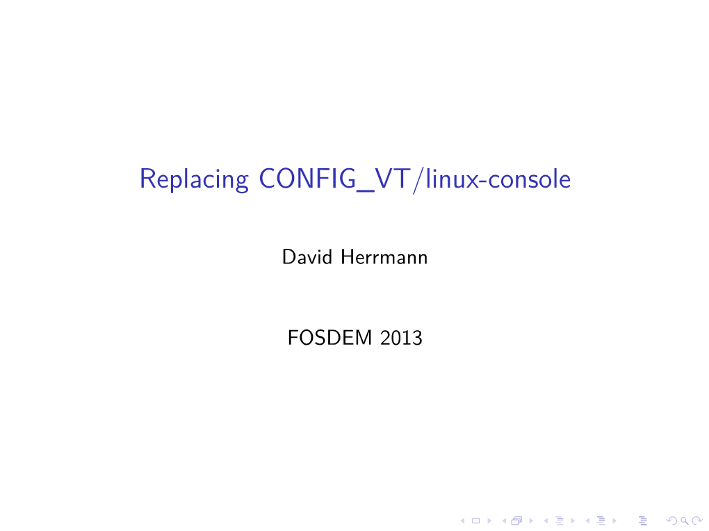 Linux Console Slides