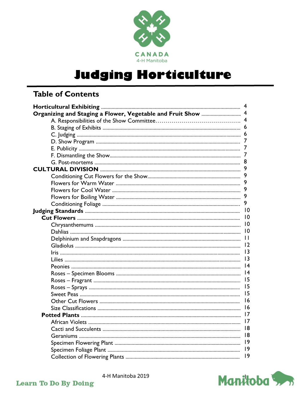 Judging Horticulture