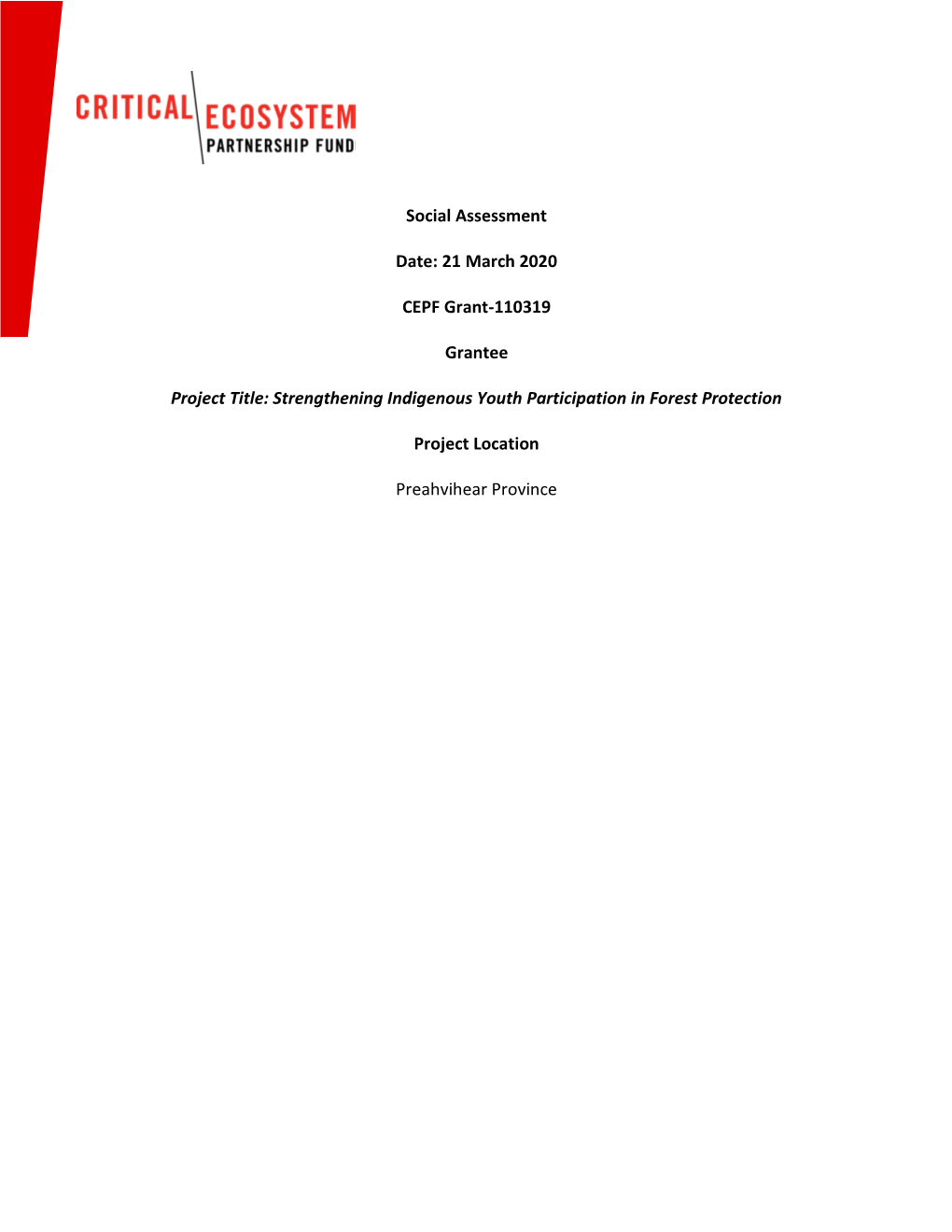 Safeguard: Social Assessment English Pdf 259.46 KB