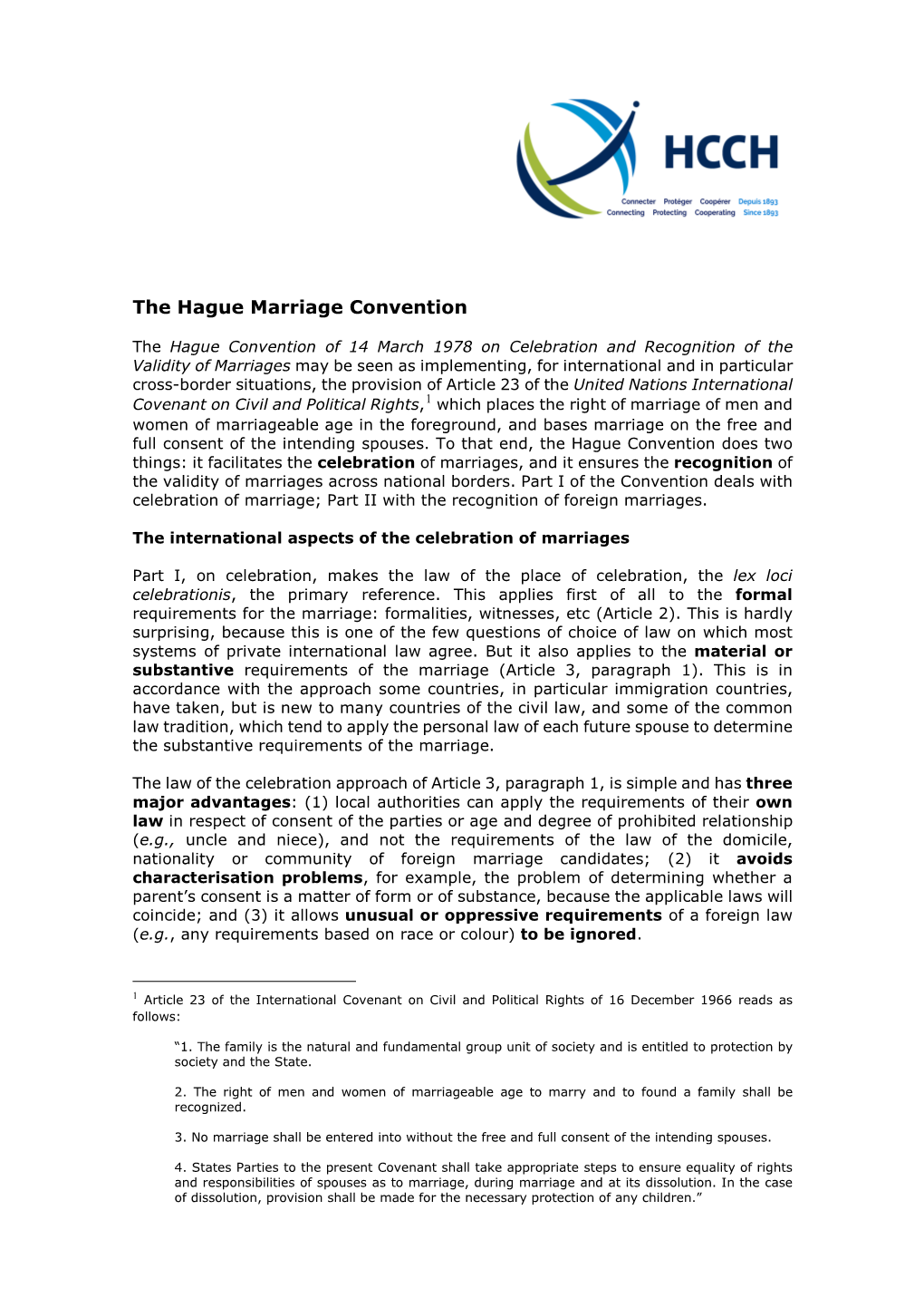 The Hague Marriage Convention