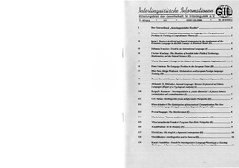 Mitteilungsblatt Der Gesellschaft Für Interlinguistik E.V. 5