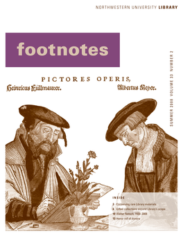 Footnotes NUMBER 2 VOLUME 33 SUMMER 2008