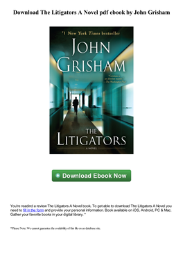 Download the Litigators a Novel Pdf Book by John Grisham
