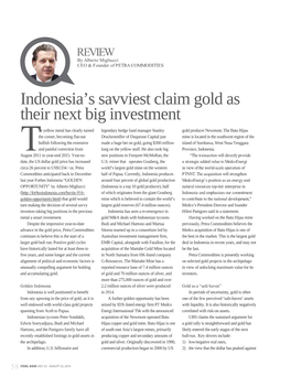 Indonesia's Savviest Claim Gold As Their Next Big Investment