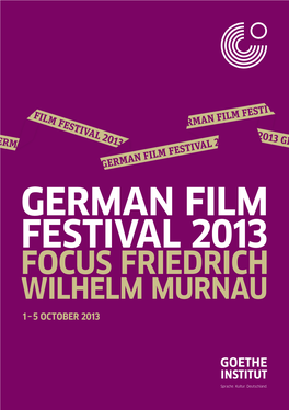 German Film Festival 2013: Focus Friedrich Wilhelm Murnau 1