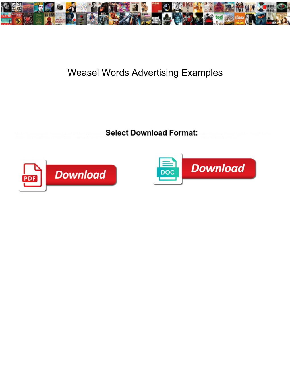 Weasel Words Advertising Examples