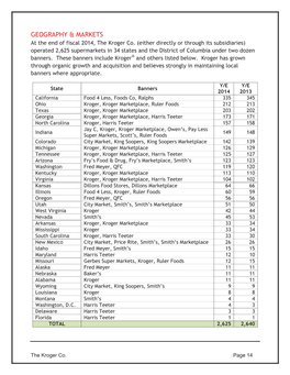 Geography & Markets