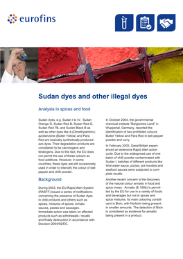 Sudan Dyes and Other Illegal Dyes