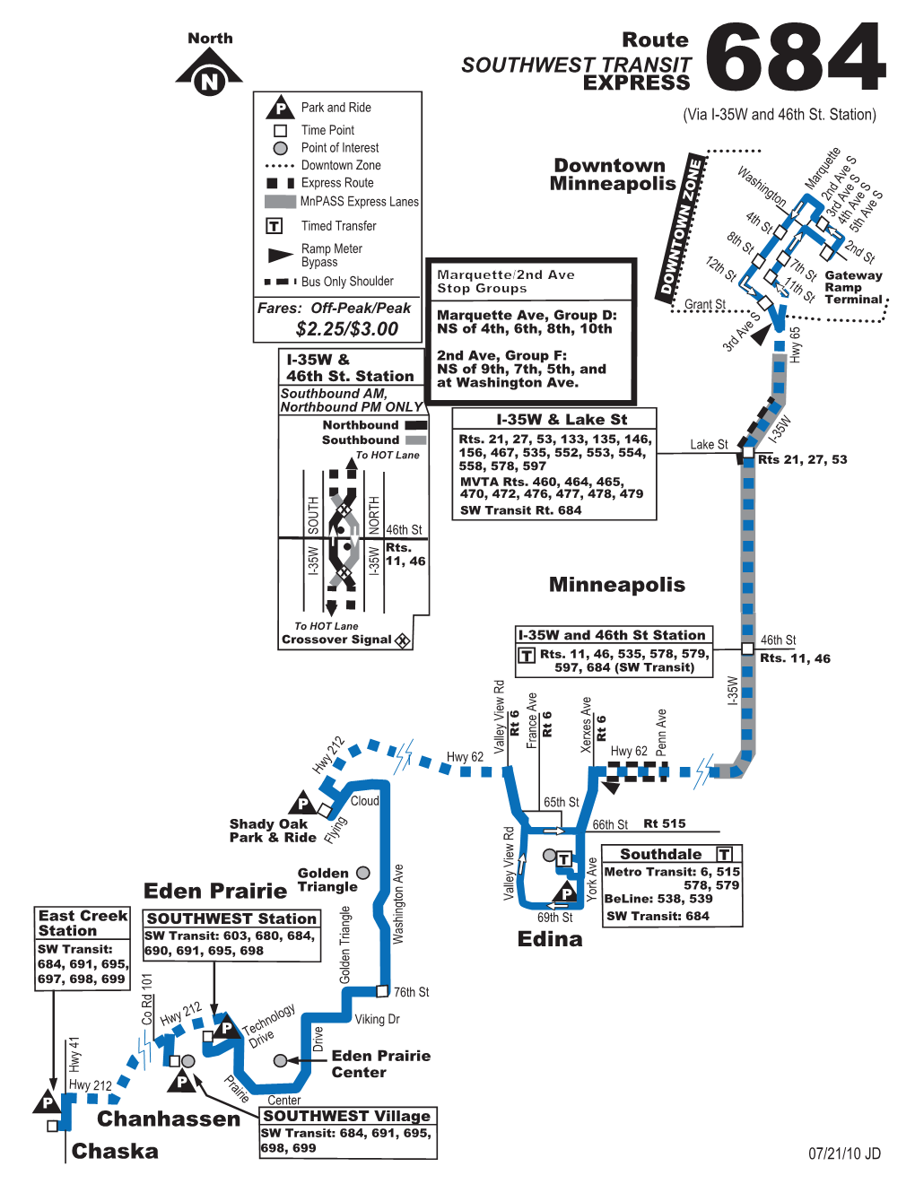 Route SOUTHWEST TRANSIT EXPRESS