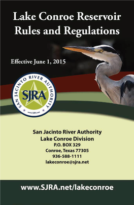 Lake Conroe Rules and Regulations 2015