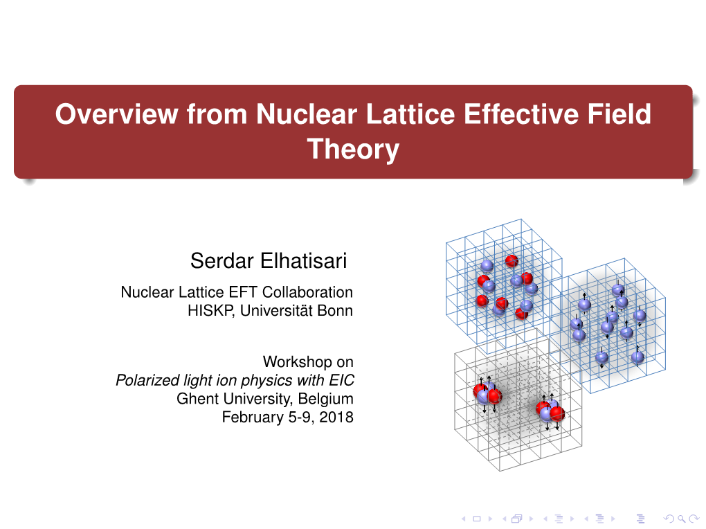 Overview from Nuclear Lattice Effective Field Theory