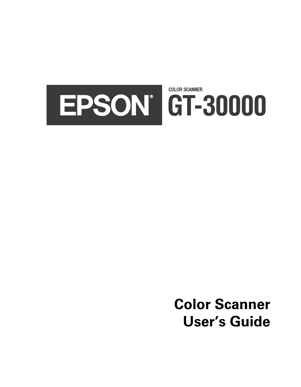 Color Scanner User's Guide