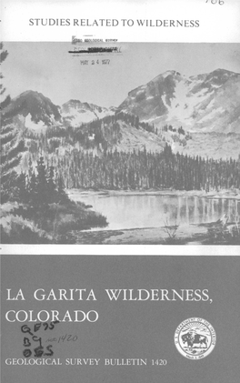 LA GARITA WILDERNESS, ADO Ftc,,.,Y