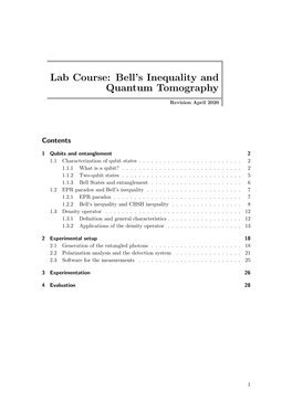Bell's Inequality and Quantum Tomography