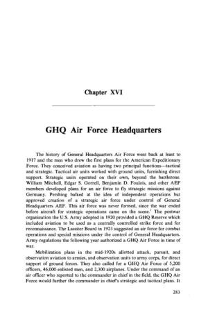 GHQ Air Force Headquarters