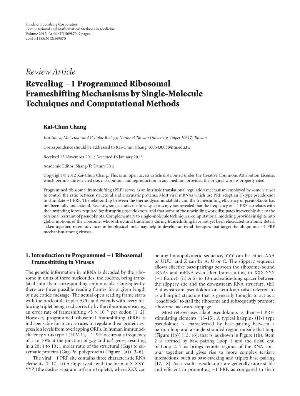 Revealing− 1 Programmed Ribosomal Frameshifting