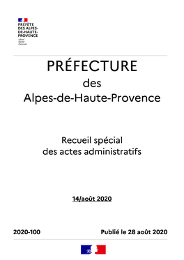 PRÉFECTURE Des Alpes-De-Haute-Provence