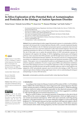 In Silico Exploration of the Potential Role of Acetaminophen and Pesticides in the Etiology of Autism Spectrum Disorder