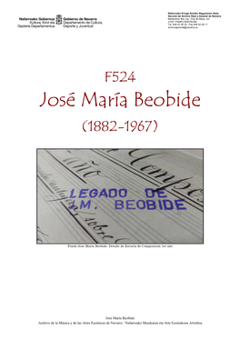 José María Beobide (1882-1967)