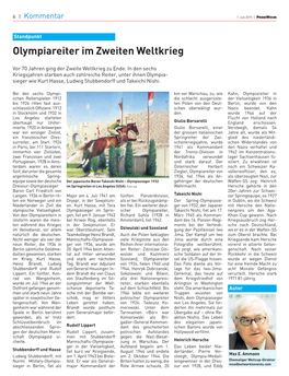 Olympiareiter Im Zweiten Weltkrieg