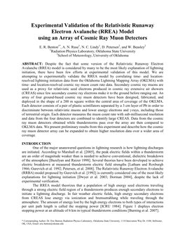 Experimental Validation of the Relativistic Runaway Electron Avalanche (RREA) Model Using an Array of Cosmic Ray Muon Detectors