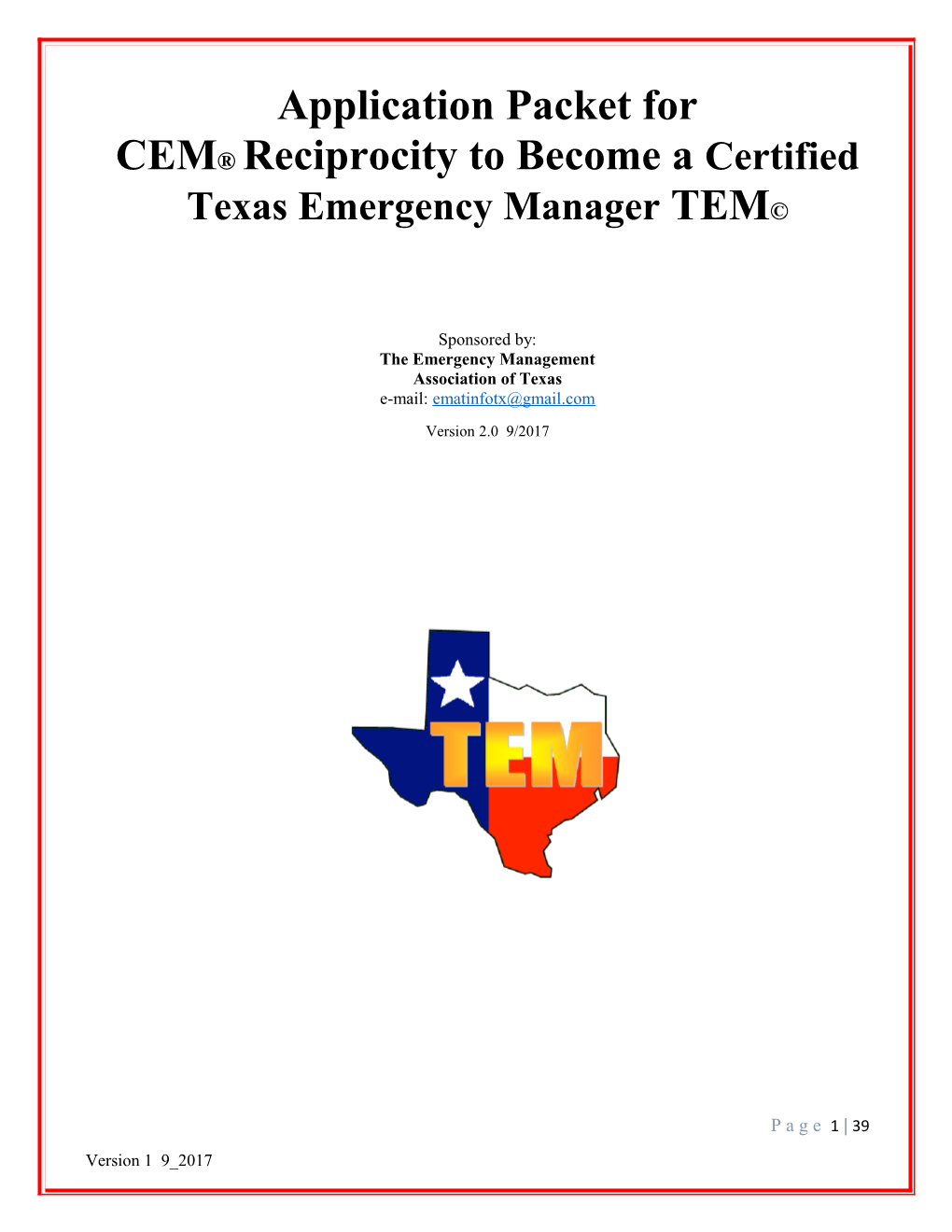 CEM Reciprocity to Become a Certified Texas Emergency Manager TEM