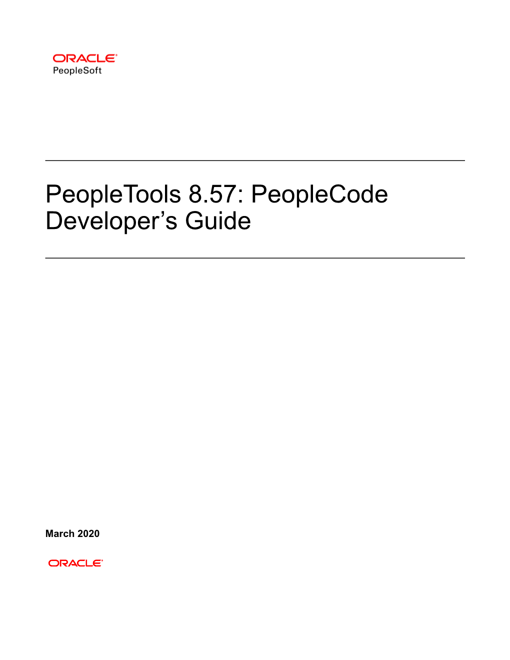 Peopletools 8.57: Peoplecode Developer's Guide