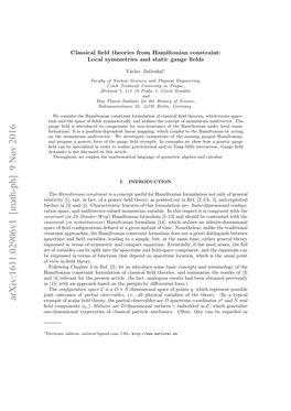 Classical Field Theories from Hamiltonian Constraint: Local