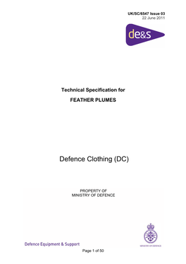 Defence Clothing (DC)