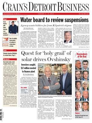 Water Board to Review Suspensions