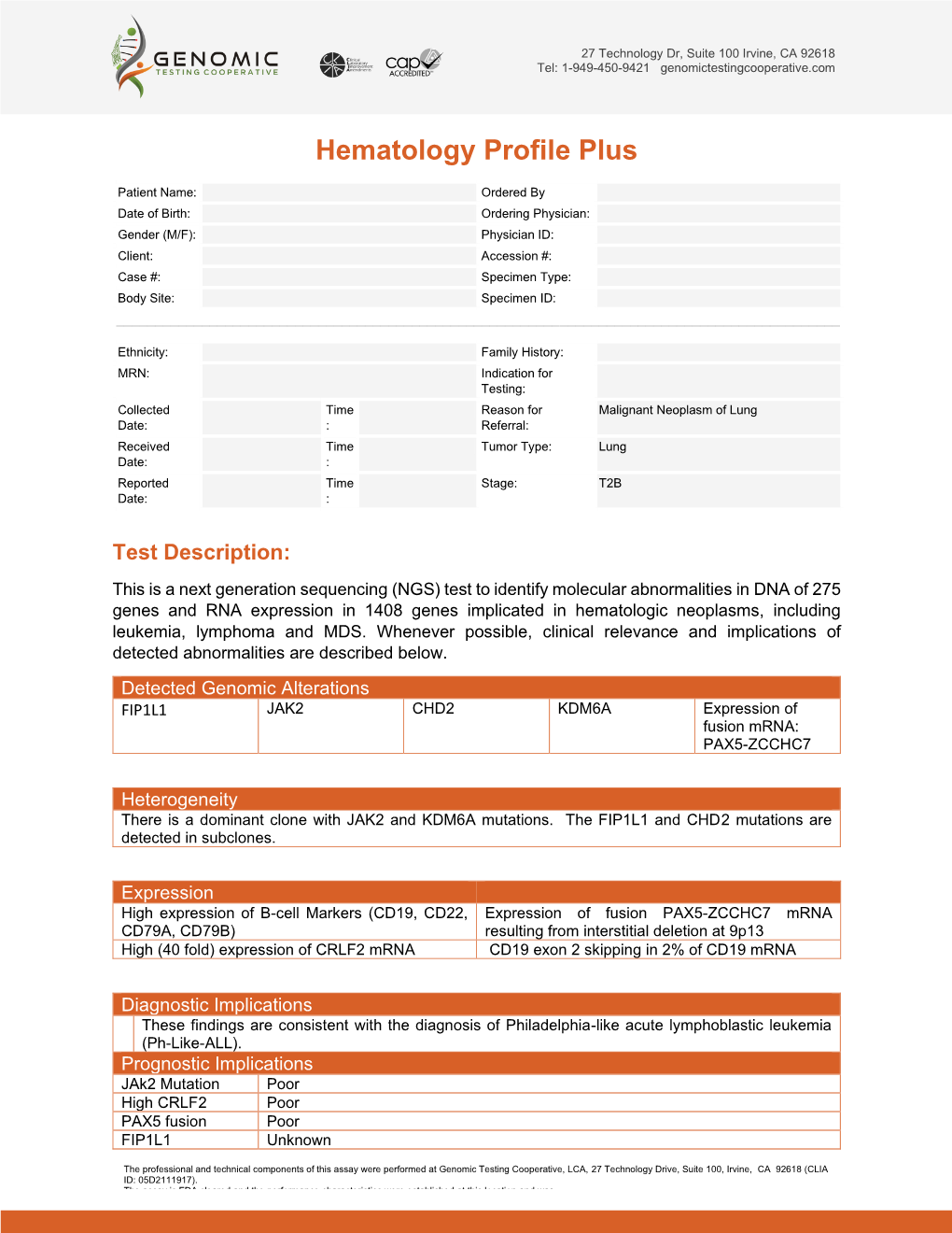 GTC Heme Plus Report, Ph-Like