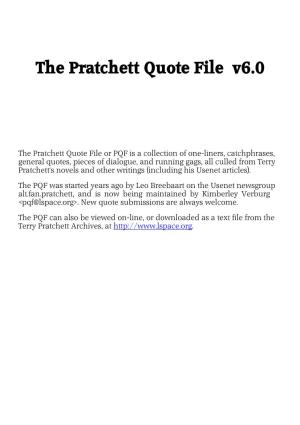 The Pratchett Quote File V6.0