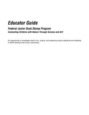 Educator Guide Federal Junior Duck Stamp Program Connecting Children with Nature Through Science and Art!