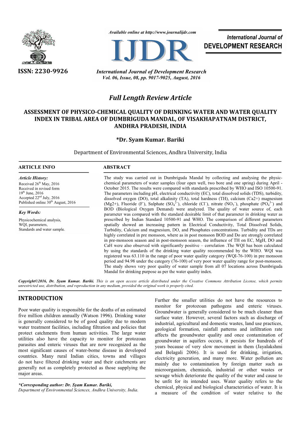 Full Length Review Article DEVELOPMENT RESEARCH