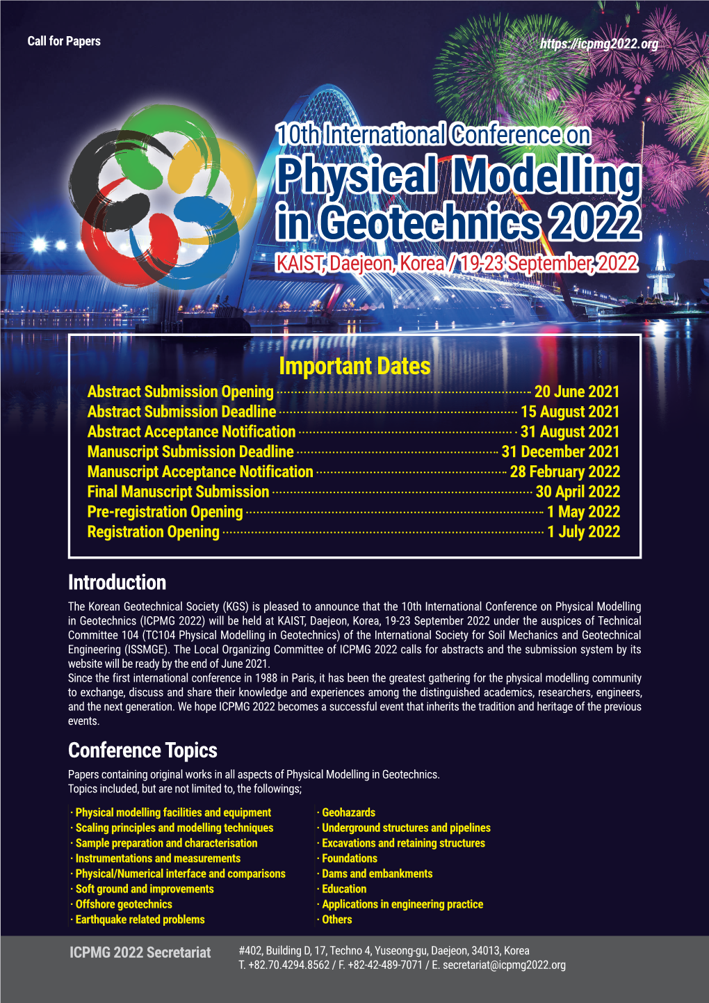 Physical Modelling in Geotechnics 2022