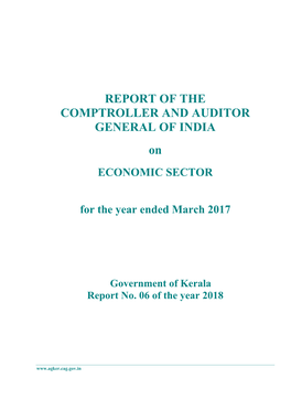 Economic Sector, Government of Kerala