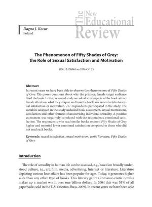The Phenomenon of Fifty Shades of Grey: the Role of Sexual Satisfaction and Motivation