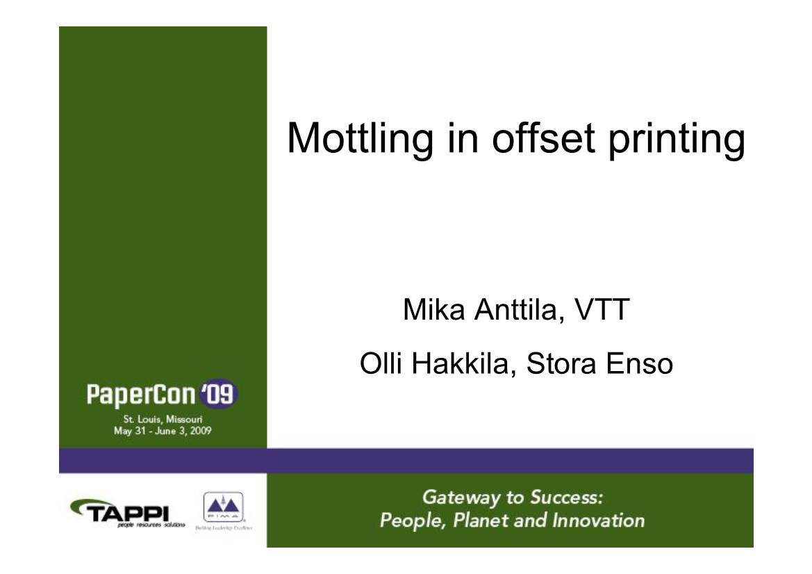 Mottling in Offset Printing