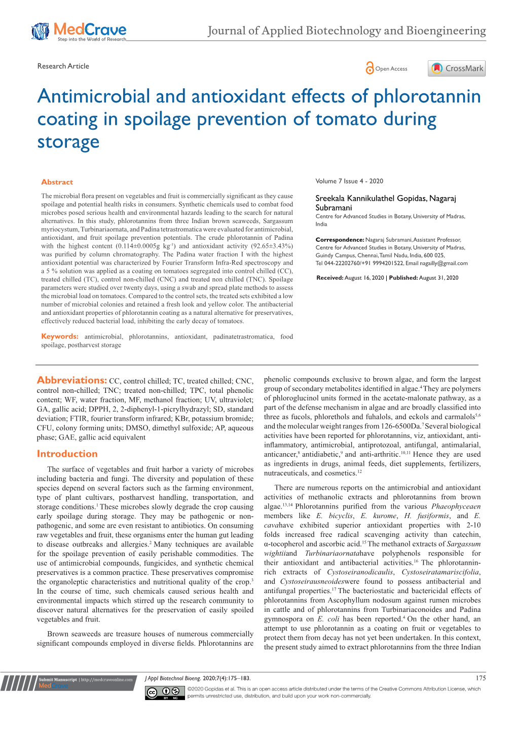 Antimicrobial and Antioxidant Effects of Phlorotannin Coating in Spoilage Prevention of Tomato During Storage