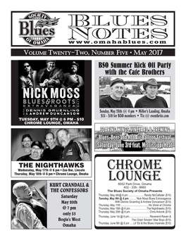 Blues Notes May 2017